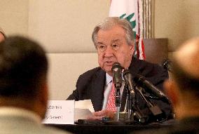 Antonio Guterres Press Conference - Beirut