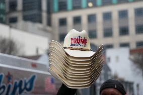 Scenes From The Trump Victory Rally In Washington, D.C. As Thousands Line Up To Make Their Way Inside.