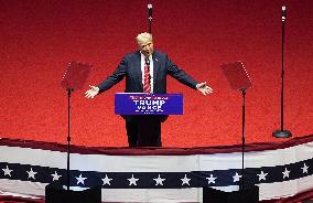 U.S. President-elect Donald Trump at rally
