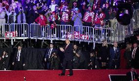 U.S. President-elect Donald Trump at rally