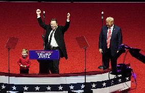 U.S. President-elect Donald Trump at rally