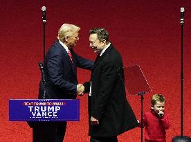 U.S. President-elect Donald Trump at rally