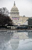US Capitol Building Prepared For Inauguration As Donald Trump's Ceremony Moves Indoors