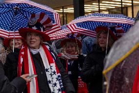 DC: Trump Supporters Rally The Day Before The Inauguration