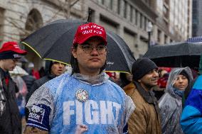 DC: Trump Supporters Rally The Day Before The Inauguration