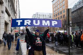 DC: Trump Supporters Rally The Day Before The Inauguration