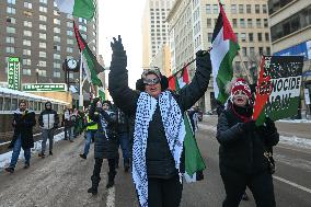 Palestinian Community In Edmonton Celebrates Israel-Hamas Ceasefire In -25C Cold