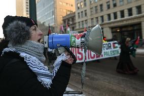 Palestinian Community In Edmonton Celebrates Israel-Hamas Ceasefire In -25C Cold