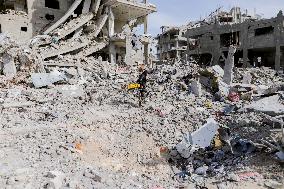 Displaced Residents Return To Their Homes After Over A Year Of Conflic - Gaza