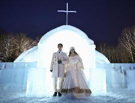 Northern Japan chapel made of ice