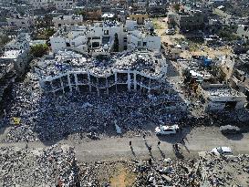 Damaged Houses After Israeli Airstrikes In The Southern Gaza Strip City Of Rafah