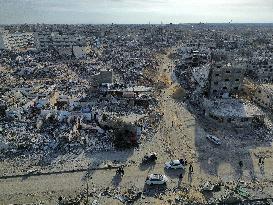 Damaged Houses After Israeli Airstrikes In The Southern Gaza Strip City Of Rafah