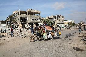 Damaged Houses After Israeli Airstrikes In The Southern Gaza Strip City Of Rafah