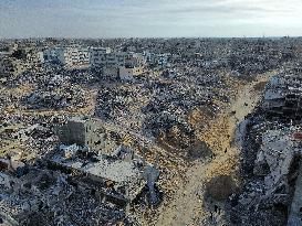 Damaged Houses After Israeli Airstrikes In The Southern Gaza Strip City Of Rafah