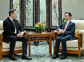 Chinese Vice President Han Zheng Meets With Elon Musk - DC