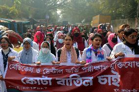 Medical Students Protest In Dhaka