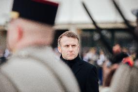 President Macron Presents Wishes To French Armies - France
