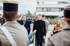 President Macron Presents Wishes To French Armies - France