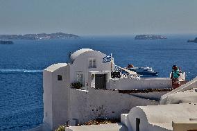 Daily Life On Santorini Island