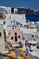 Daily Life On Santorini Island