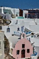 Daily Life On Santorini Island