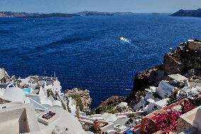 Daily Life On Santorini Island