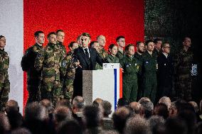 President Macron Presents Wishes To French Armies - France