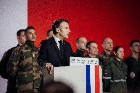 President Macron Presents Wishes To French Armies - France