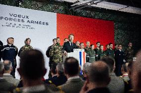 President Macron Presents Wishes To French Armies - France