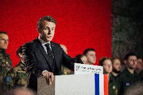 President Macron Presents Wishes To French Armies - France