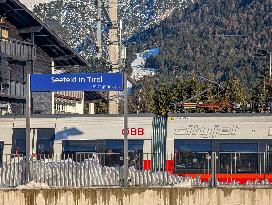 Train To Innsbruck At Seefeld Train Station In Tyrol