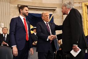 Trump and Vance Swearing-In at the US Capitol - DC