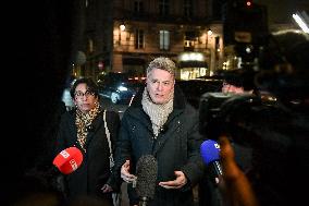 Fabien Roussel meets Interior Minister Bruno Retailleau in Paris FA