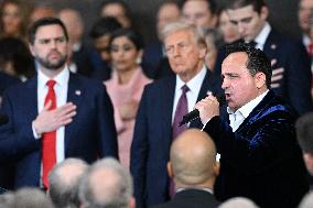 Christopher Macchio Performs National Anthem At Trump Inauguration - DC