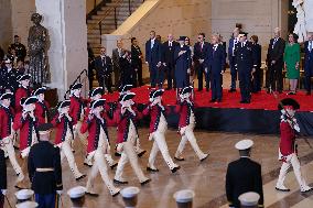 President Trump Reviews Troops - USA