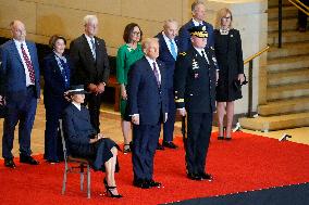 President Trump Reviews Troops - USA