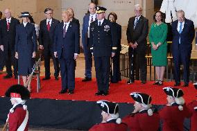 President Trump Reviews Troops - USA