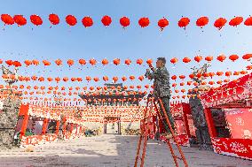 Hanging Lanterns Welcome Chinese Lunar New Year