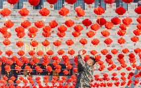 Hanging Lanterns Welcome Chinese Lunar New Year