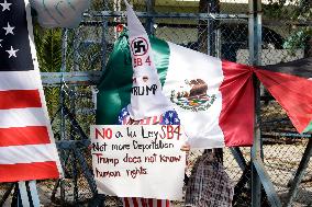 Protest Against U.S. President Donald Trump's Deportation Policy