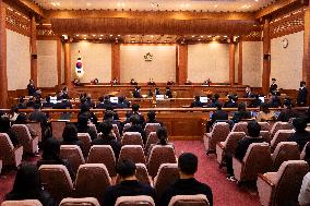 Yoon Attends Hearing Of Impeachment Trial - Seoul