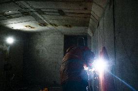 Bomb shelters installed in public spaces in Zaporizhzhia