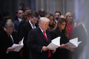 Trump Attends Service At National Cathedral - Washington