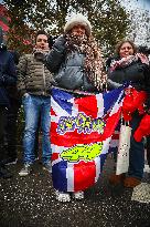 MOTORI - Formula 1 - Ferrari supporters for the first time of Lewis Hamilton on Ferrari F1