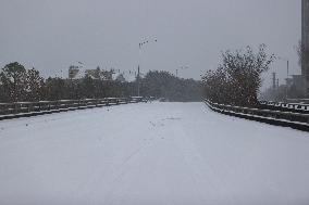 Snow Storm In Houston, Texas