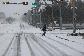 Snow Storm In Houston, Texas