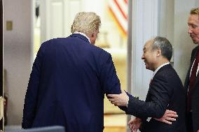 DC: President Donald Trump delivers remarks on AI Infrastructure in the Roosevelt Room