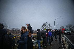 MOTORI - Formula 1 - Ferrari supporters for the first time of Lewis Hamilton on Ferrari F1