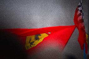 MOTORI - Formula 1 - Ferrari supporters for the first time of Lewis Hamilton on Ferrari F1