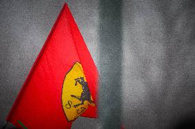 MOTORI - Formula 1 - Ferrari supporters for the first time of Lewis Hamilton on Ferrari F1